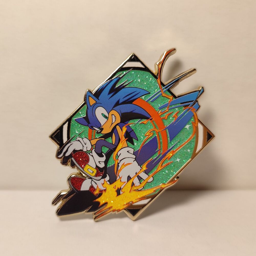 Sonic The Hedgehog Speed Stamp Blind Series Enamel Pin Official Sega Badge